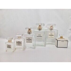 Vintage Chanel No. 5 Bottles Lot Of 6 Empty includes  France New York   variety